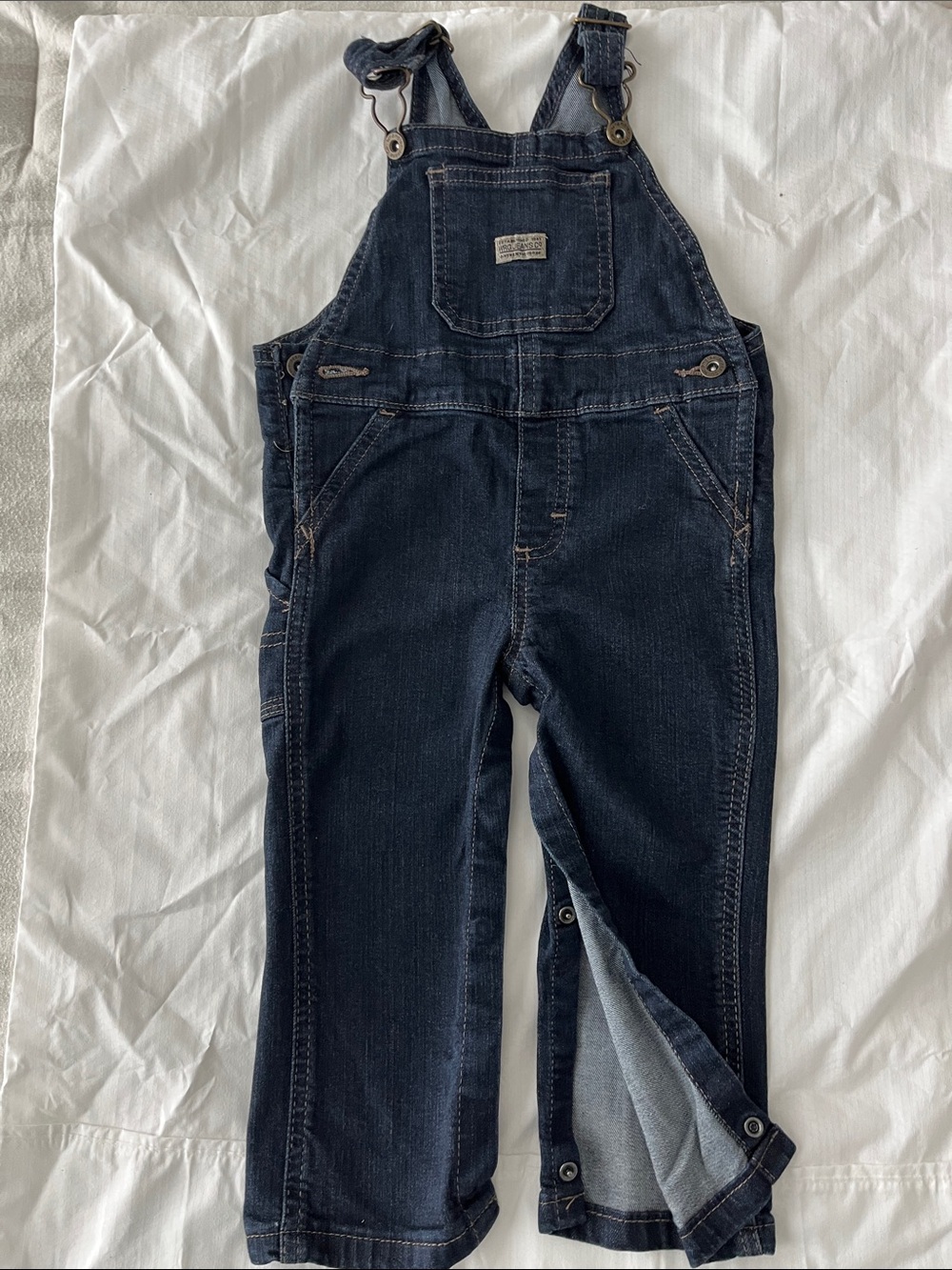 Wrangler unisex Dark Wash Denim Overalls - Classic  Style
